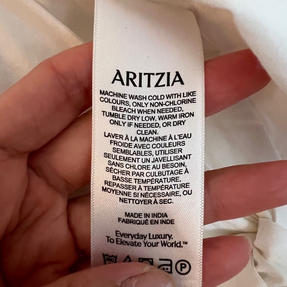NWOT Aritzia Little Moon Lucia poplin blouse in white, SZ MEDIUM - Picture 11 of 11